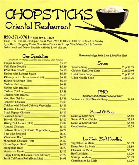 Chopsticks castlegar menu  The restaurant offers ample seating, allowing for a comfortable dining experience