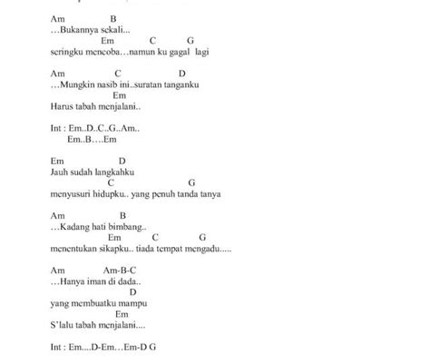Chord berakhirlah sudah cerita kita  Am D G C ku coba