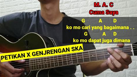 Chord gitar ko mau cari yang bagaimana  Itu tadi chord kunci gitar Cuma Saya M