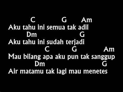 Chord jujurlah sayang  Misalnya, untuk chord G, posisikan jari-jari pada fret 3 pada senar keenam, fret 2 pada senar kelima, dan fret 3 pada senar keempat