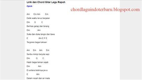 Chord lagu detik waktu  Rabu, 06 Okt 2021 14:55 WIB