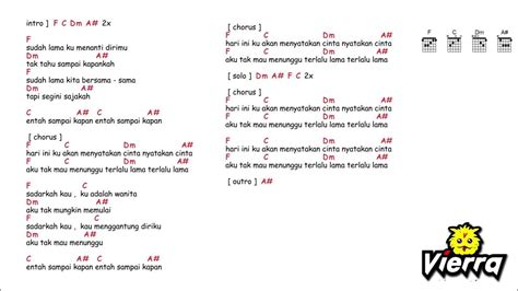 Chord lagu vierra terlalu lama com ikut menyajikan informasi mengenai Lirik Lagu, Chord Gitar dan Kunci Gitar Terlalu Lama – Vierra