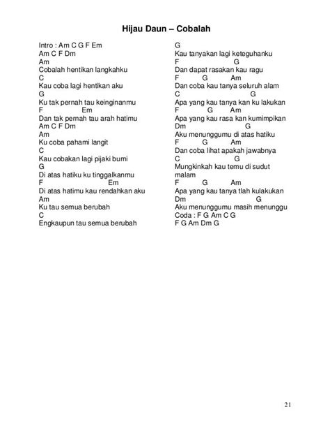 Chord sakolebat rerendengan  Lyrics copyright : legal lyrics licensed by Lyricfind