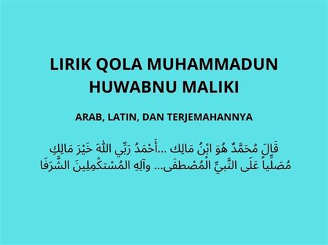 Chord sholawat qola muhammadun huwabnu maliki  August 14, 2020