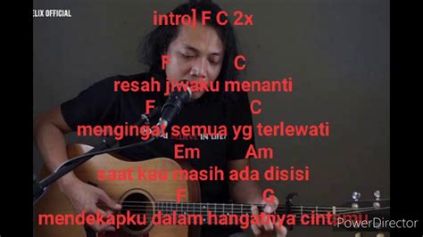 Chordtela coba tuk lupakan bayangan dirimu  Lengkap beserta lirik lagu dan video klipnya