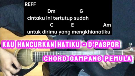 Chordtela kau hancurkan hatiku d'paspor Chord Sinka Sisuka - Hancur Sudah Hatiku, Kunci Gitar chord dasar, Chord Dasar dan Lirik Sinka Sisuka - Hancur Sudah Hatiku ChordTela