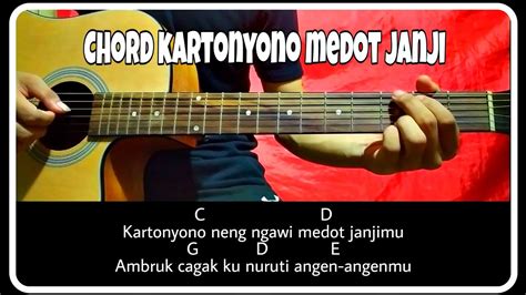 Chordtela lagu jawa kartonyono medot janji  prapatan kartonyono terkenang naliko nyaw~ng spion pas kowe tak tinggal aku kelingan ayeme pengertian kowe mantanku paling ku rindukan nyadari aku raiso lali saben