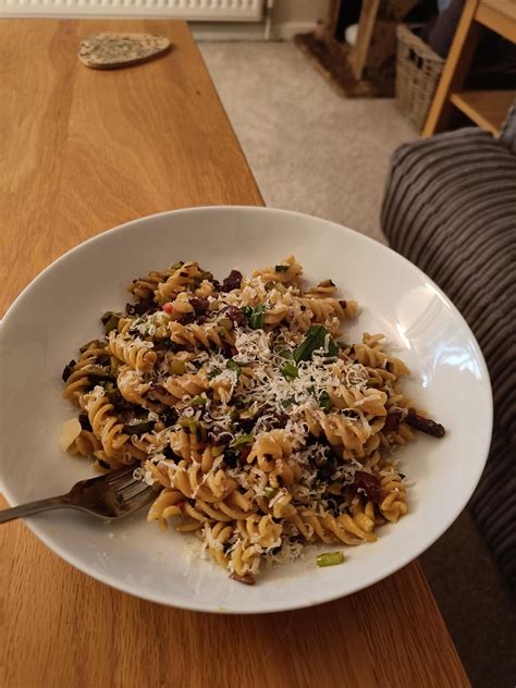 Chorizo broccoli pasta james acaster Edward Moore