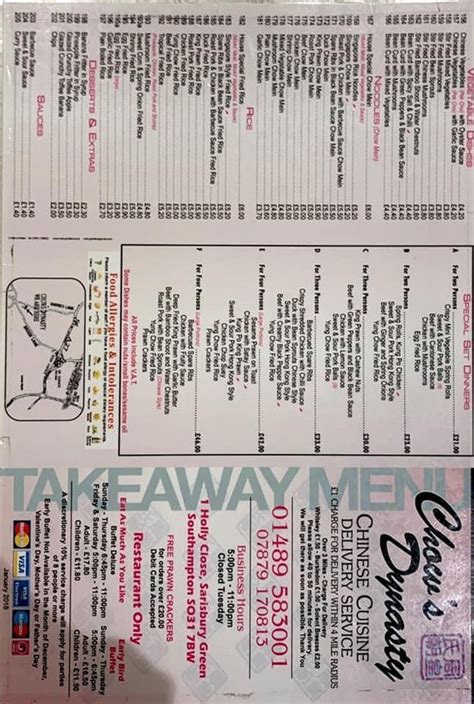 Chows dynasty menu Chows Dynasty: Awful! - See 71 traveler reviews, 2 candid photos, and great deals for Southampton, UK, at Tripadvisor