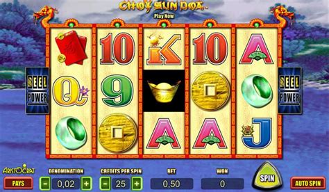 Choy sun doa  The bet amount and the wager per line can be set using the controls below the screen