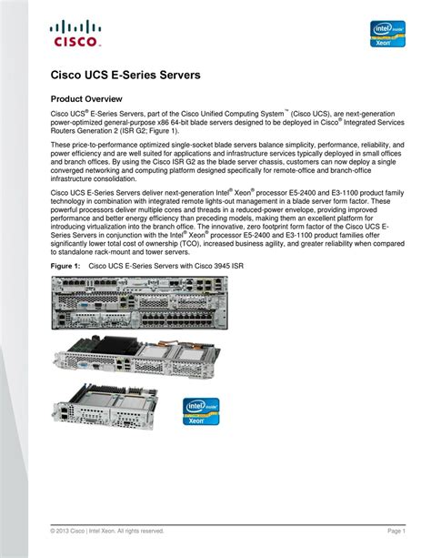 Cisco ucs e series nce com