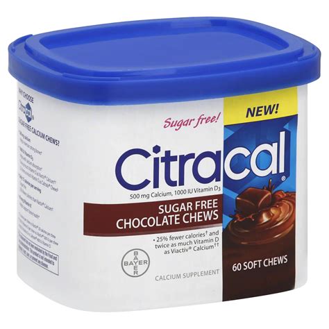 Citracal chocolate chews  Why choose Citracal Sugar Free Calcium Chews? 500 mg calcium - helps maintain strong bones