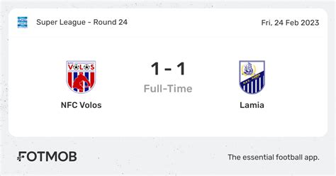 Classificações de volos nfc x pas lamia 1964 2022 - Match result ⊕ azscore