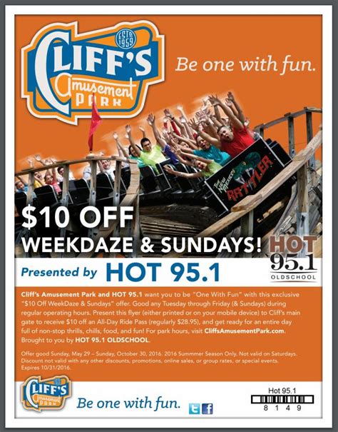 Cliffs amusement park coupons  Just Scroll down and find the best coupon for you! Never miss the chance and don't pay full on your purchase anymore