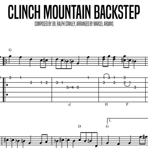 Clinch mountain backstep tab  Description: Pure old time blues scale stuff! The melody is nothing but A Blues scale 