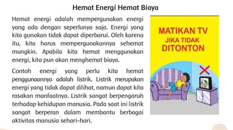 Coba jelaskan dengan hemat energi maka akan menghemat biaya  2