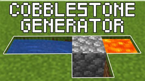 Cobble for days generator  Afterwards, use your lava bucket to place a lava source block on the opposite side of the trench