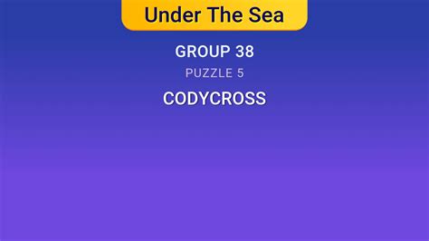 Codycross group 38 puzzle 5  A