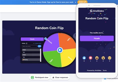 Coin flip randomizer  So, in the end, you can see heads or tails comes first