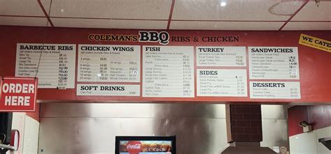 Coleman's bbq elgin menu 49 delivery