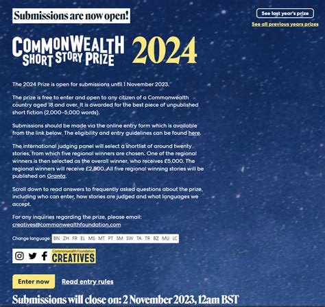 2024 Commonwealth Short Story Prize Shortlist – Locus Online