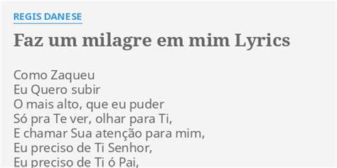 Como zaqueu letra  E cessou o seu pranto, põe os teus olhos em mim