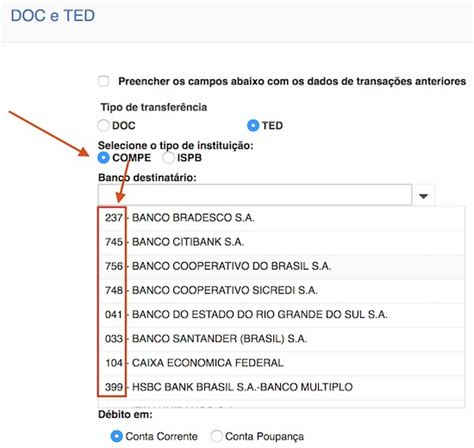 Compe ou ispb banco do brasil  Os números de cada banco podem ser acessados no site do Banco Central do Brasil (Bacen), na lista do