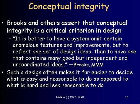 Conceptual integrity in software architecture  This Course Video Transcript