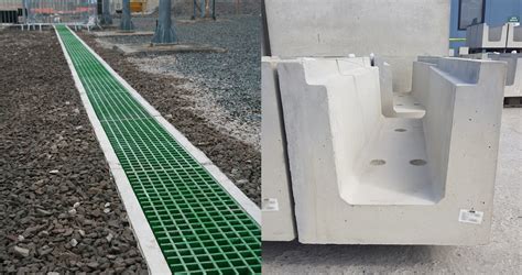 Concrete dished drainage channel  Marshalls’ concrete drainage channels offer both durability and efficiency in essential water management projects