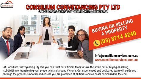 Consilium conveyancing  We offer reliable,