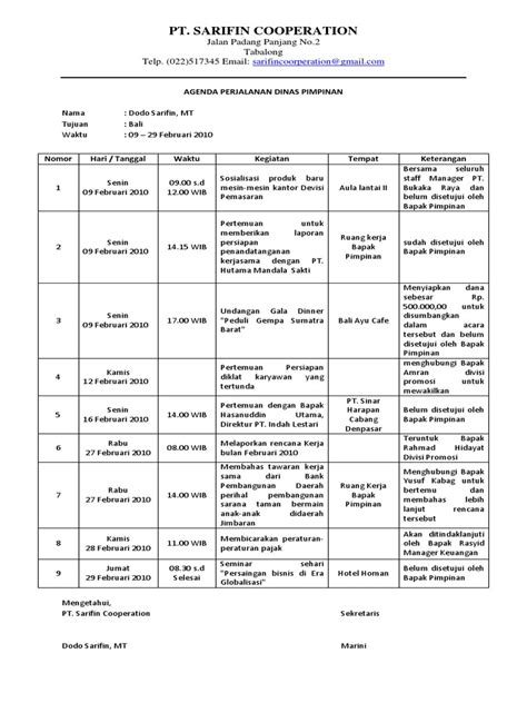 Contoh agenda perjalanan dinas pimpinan 45 Perjalanan ke Hotel Di Perjalanan Mobil Kantor Cabang