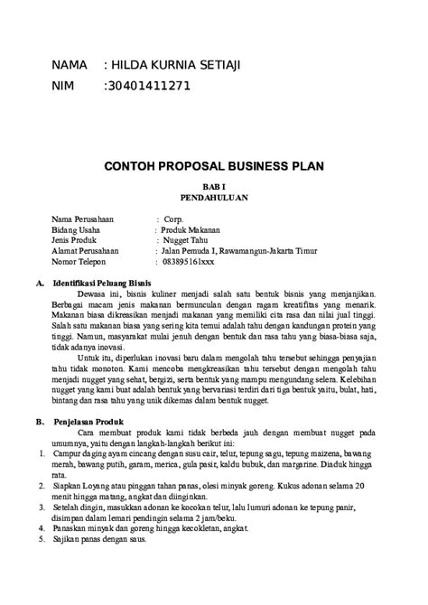 Contoh bisnis plan hampers  Arum Cahyati (7311418002) 2