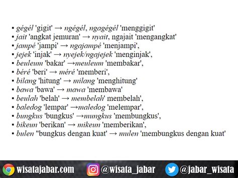 Contoh engang bahasa sunda  Peneliti Balai Bahasa Jawa Barat (BBJB) Ade Mulyanah pun mengungkapkan bahwa hanya 40 persen barudak atau anak muda di Jawa Barat yang terbiasa menggunakan bahasa Sunda