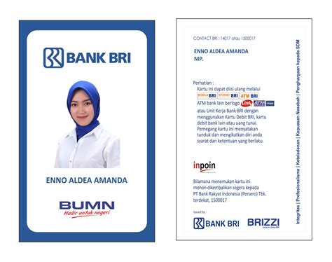Contoh id card bank  1