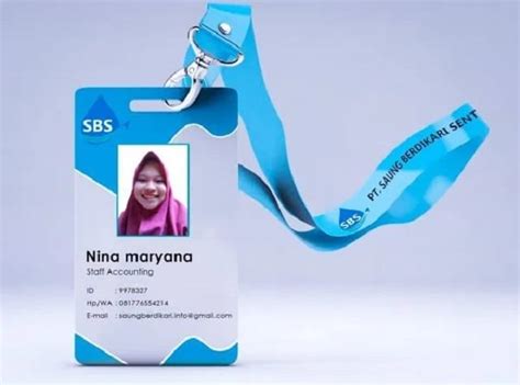 Contoh id card karyawan Contoh Desain Tali ID Card Untuk Karyawan