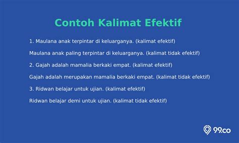 Contoh kalimat salancar basajan  Kata ‘di depan rumah majikannya’ merujuk pada frasa kata depan