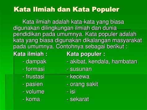 Contoh kata ilmiah Contoh frasa ini menduduki unsur/pola keterangan