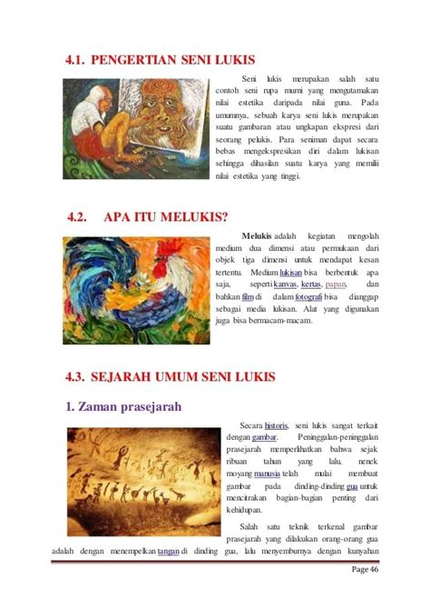 Contoh kliping seni lukis beserta gambarnya 1