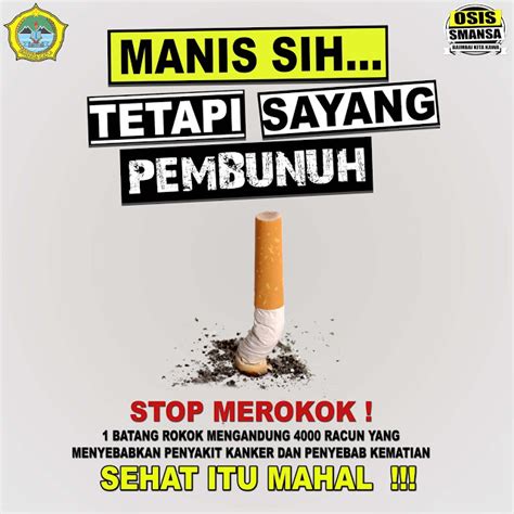 Contoh poster narkoba paling menarik  memakai bahasa yang bersifat ajakan atau persuasif