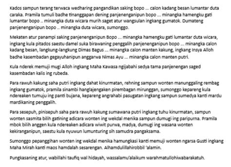 Contoh prastawa bahasa jawa  nyunting