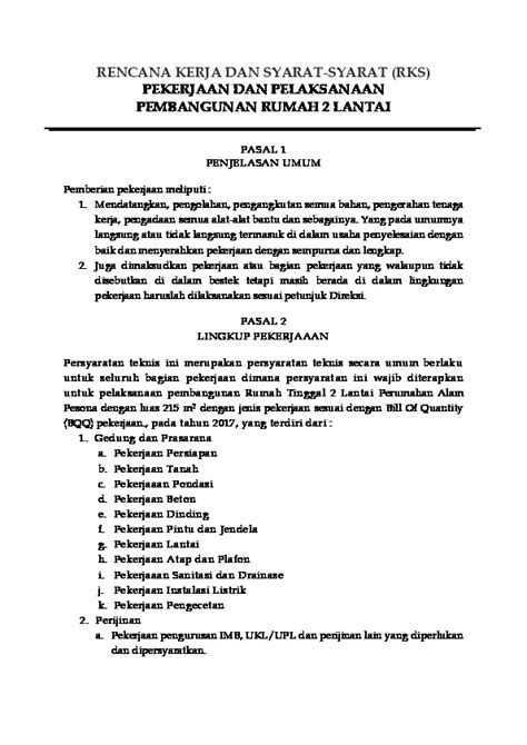 Contoh rks rumah tinggal 1 lantai Simpan Simpan Gambar Kerja Rumah 1 Lantai PDF Untuk Nanti