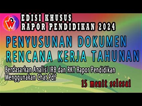 Contoh rkt berdasarkan rapor pendidikan  merinci kebutuhan barang dan jasa yang diperlukan