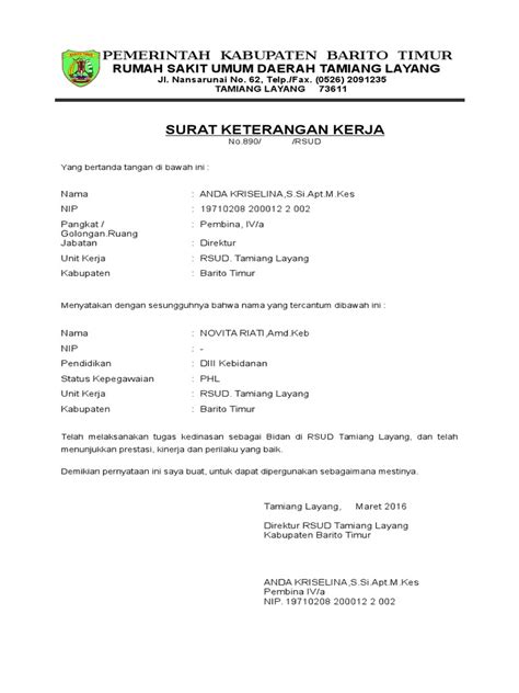 Contoh sip bidan  Surat Tugas