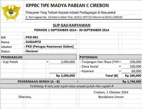 Contoh slip gaji honorer puskesmas  Berikut adalah contoh slip gaji untuk karyawan yang dibuat melalui Microsoft Word dan Excel :CONTOH RANCANGAN GAJI, APBD DAN BOK MANUAL BAGI PUSKESMAS UNTUK SIPD PERMENDAGRI 90