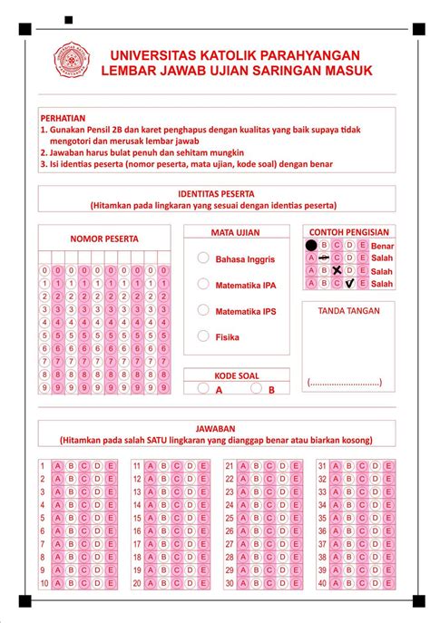 Contoh soal usm unpar  Jadwal Pelaksanaan