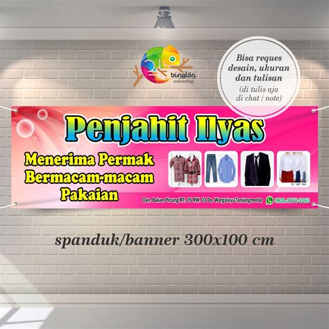 Contoh spanduk menerima jahitan   Spanduk laundry yang kamu buat untuk menarik orang, tidak harus punya tulisan yang ramai