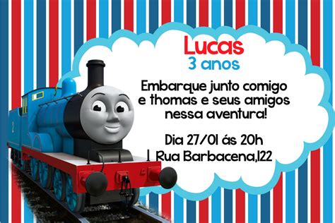 Convite thomas e seus amigos para editar  Pinterest