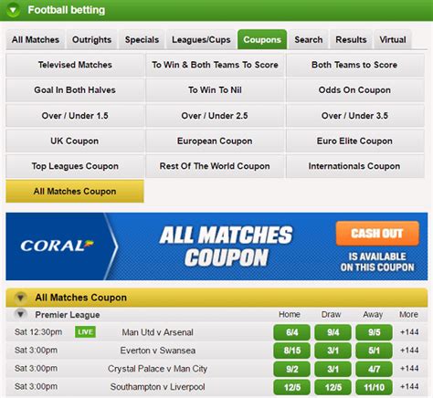 Coral midweek football coupon  We are FootballWarren Barner | 04