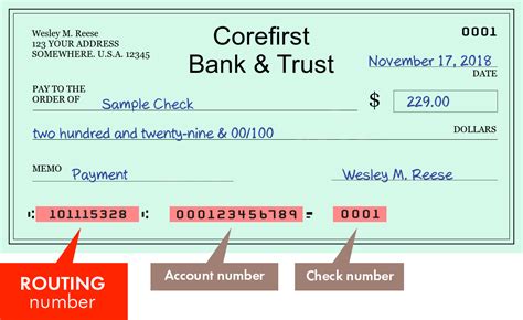 Corefirst routing number  CoreFirst Bank & Trust, (13