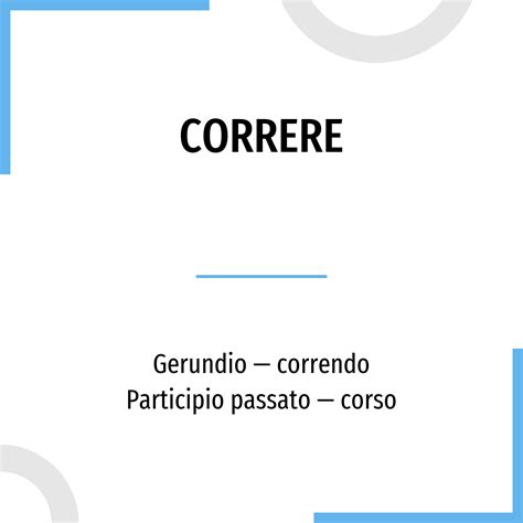 Correre conjugation Indicativo (The Indicative) The "indicativo," or "indicative" expresses a factual statement